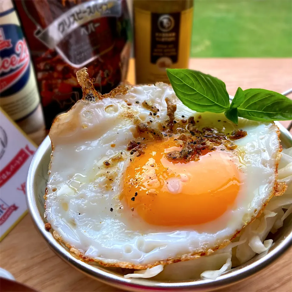 パパ氏さんの料理 むぎこさんの料理 半熟目玉焼き乗っけごはん|むぎこさん