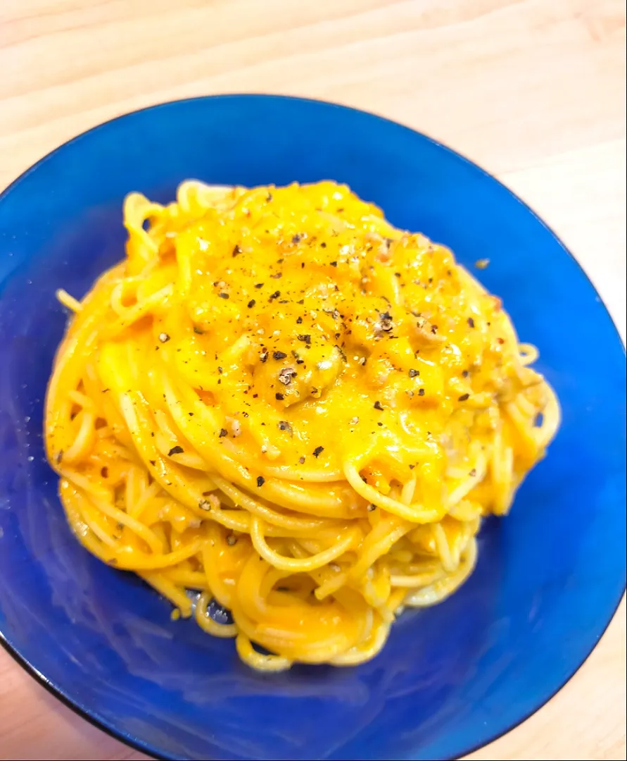 Snapdishの料理写真:カボチャのクリームパスタ🎃|M子⁽⁽ ◟(∗ ˊωˋ ∗)◞ ⁾⁾さん