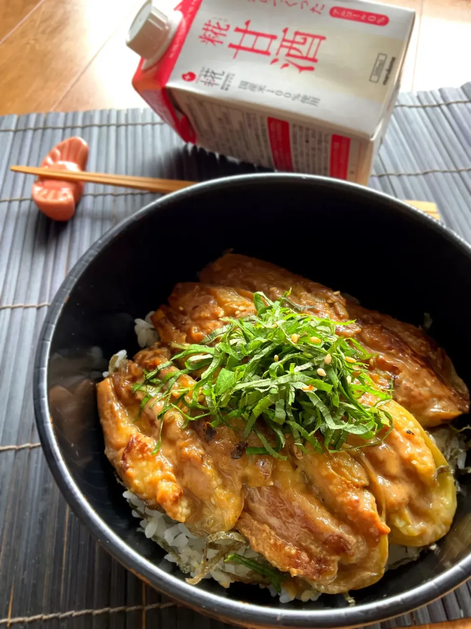 糀甘酒deなすの蒲焼丼|スイーツポテトさん