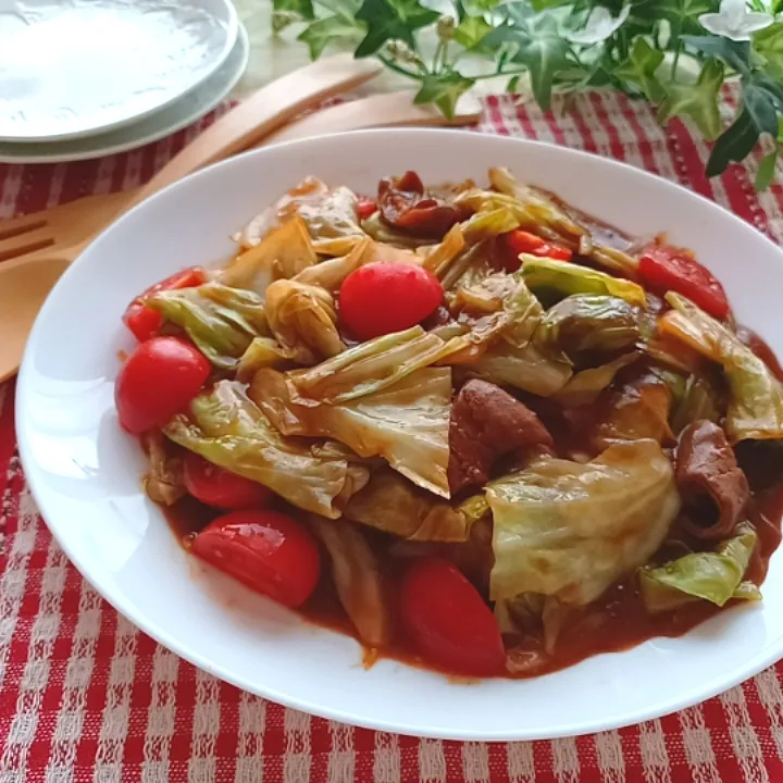 牛ホルモンとキャベツの味噌炒め|小豆🌼さん