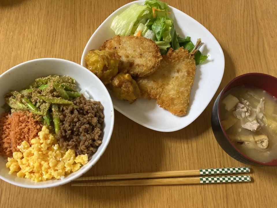 4食丼&豚汁|ここなりさん