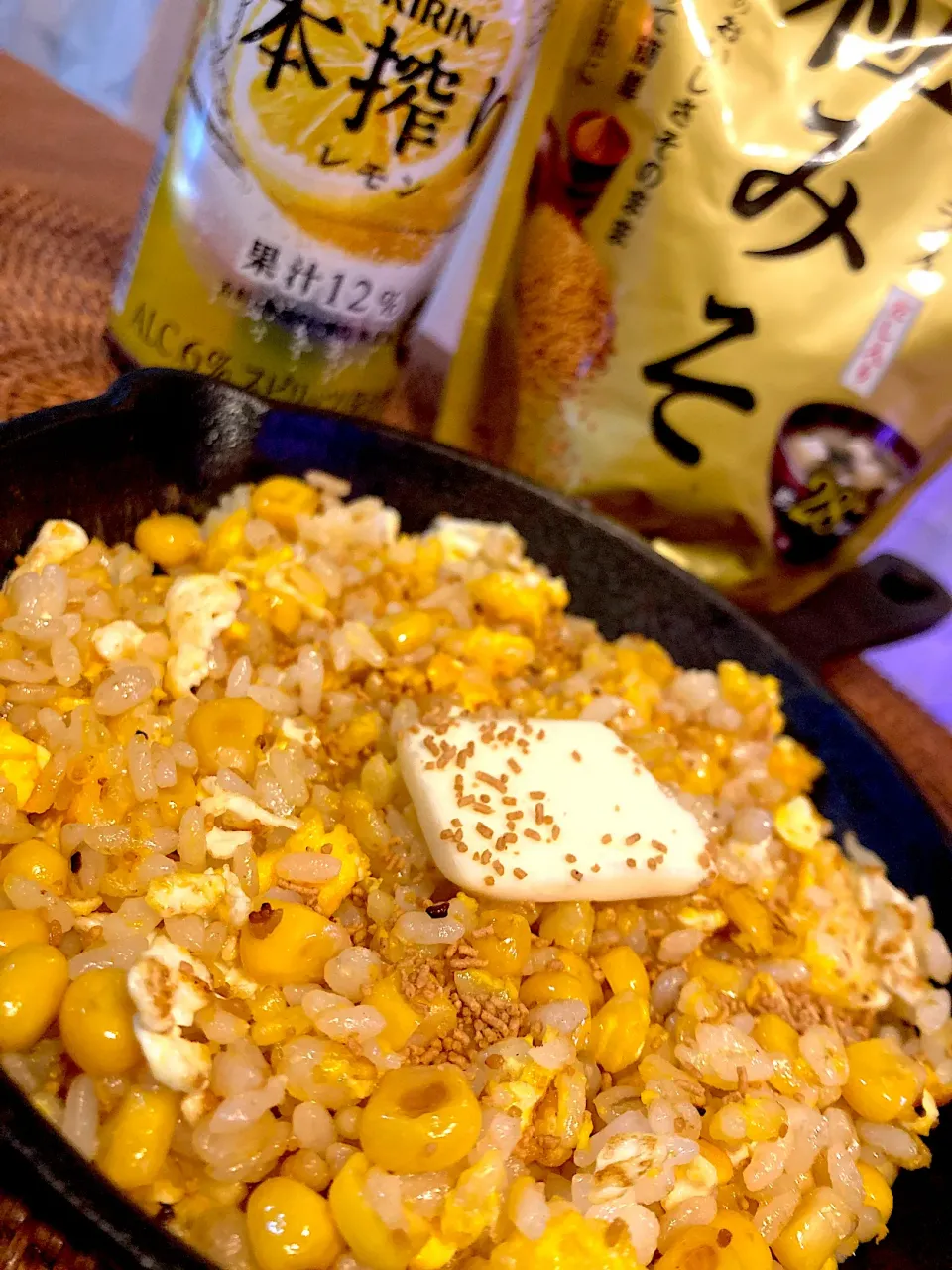 味噌バターコーン炒飯😋🌽🍻💕✨|アイさん