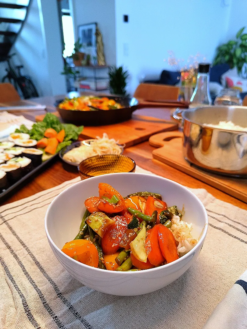 Sweet sour vegetables with rice|Vera Andrianova Forwerkさん