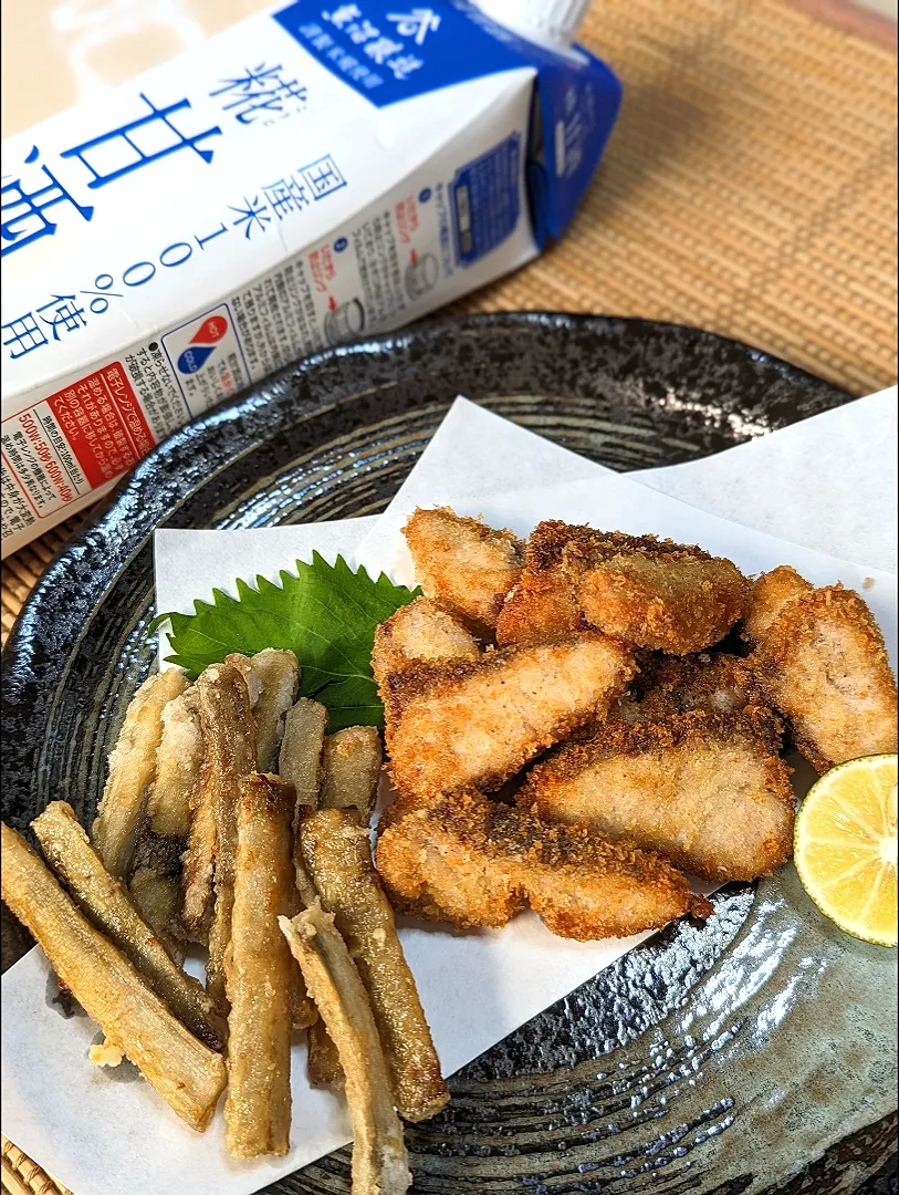 Snapdishの料理写真:リンリンさんのお料理〜牛蒡の唐揚げ|f.1125beさん