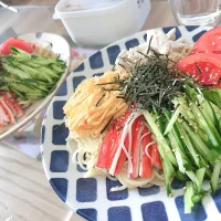 Snapdishの料理写真:低糖質麺で冷やし中華|ちびゆな ＊ 管理栄養士さん