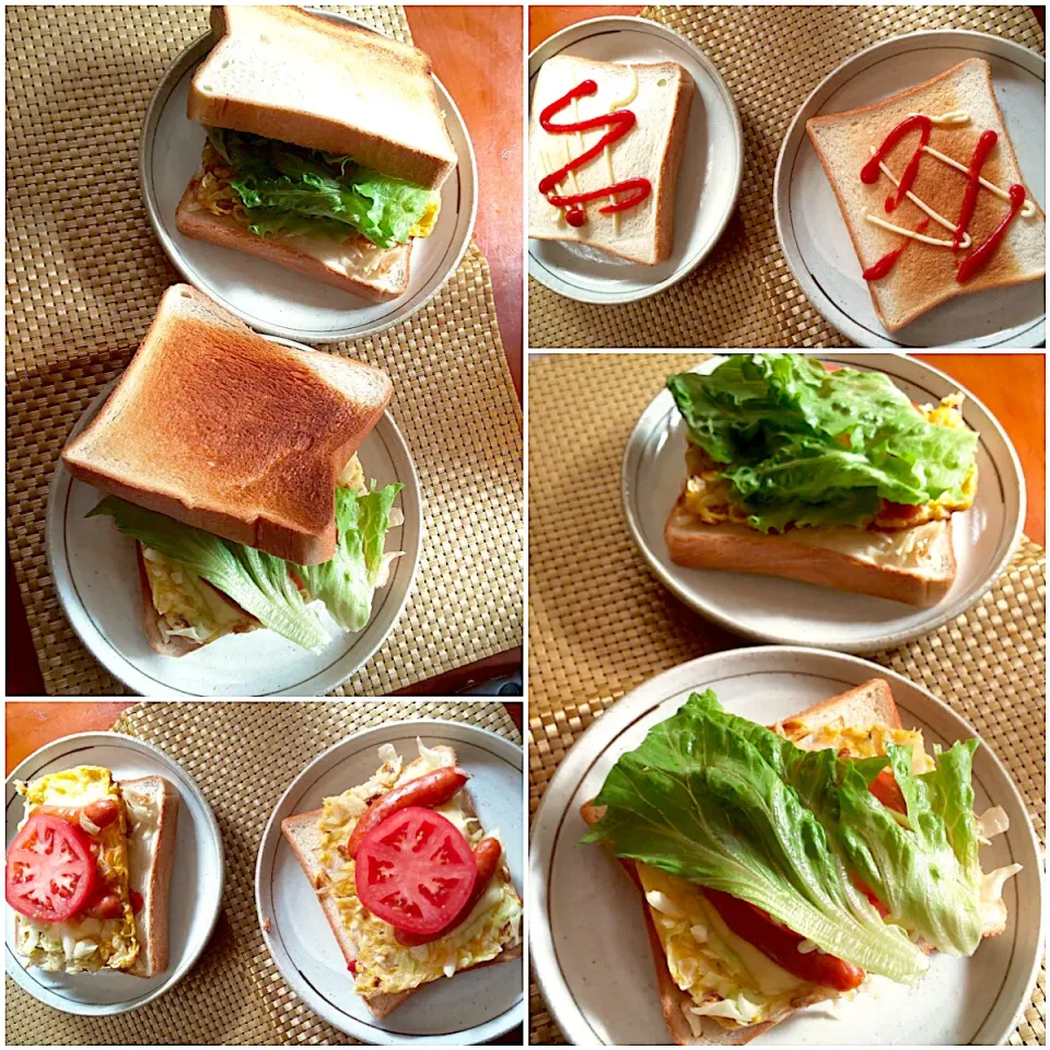 Snapdishの料理写真:Today's brunch🍴토스트🇰🇷Omelet hot toast･ﾄｽﾄｩ|🌈Ami🍻さん