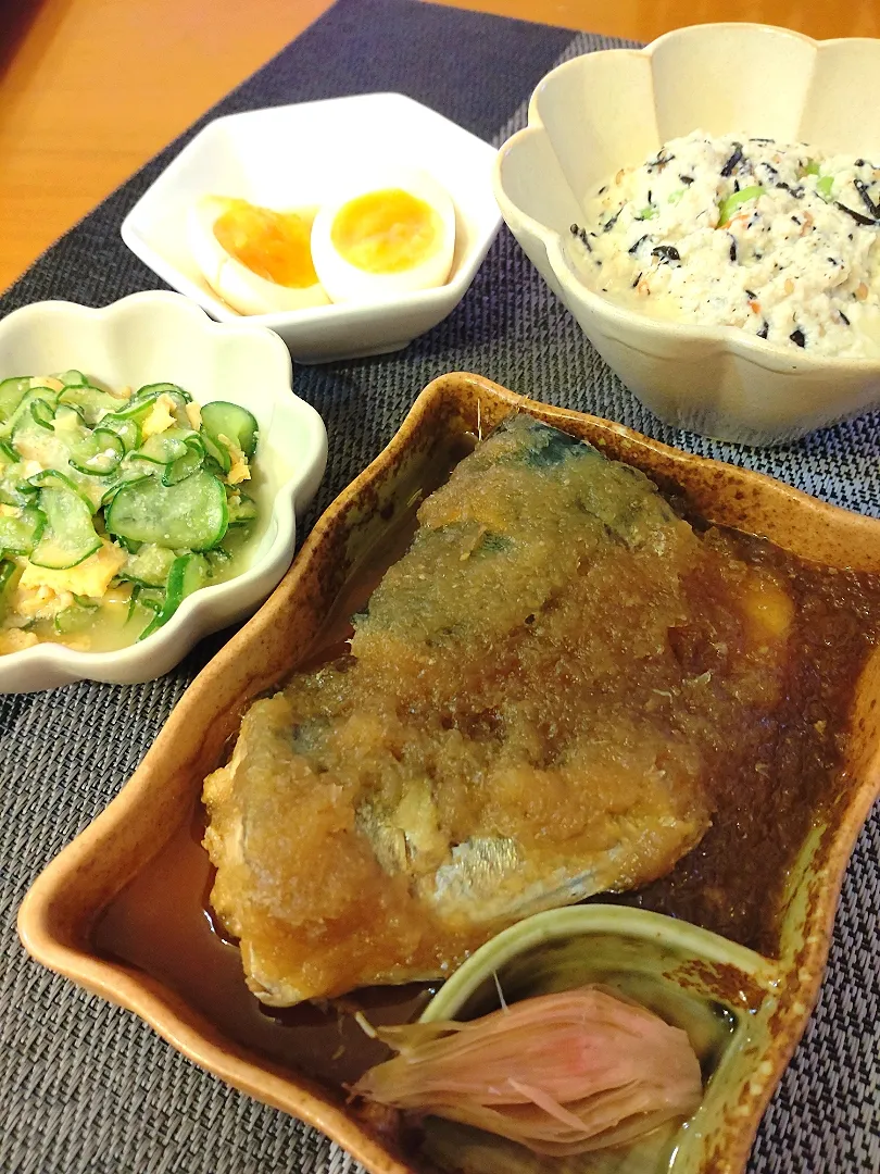 ☆鯖のみぞれ煮
☆白和え
☆酢味噌和え
☆味付け卵|chikakoさん