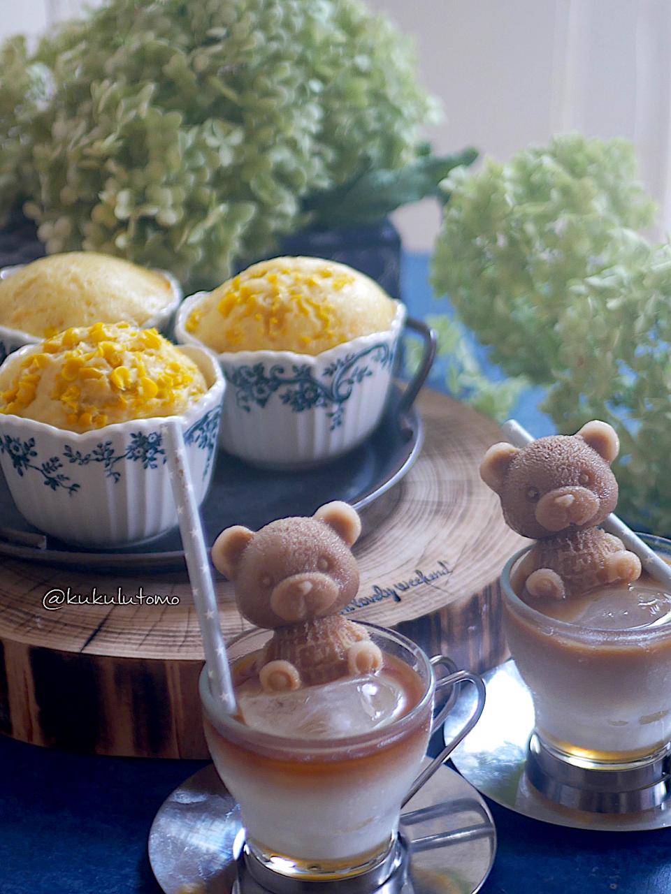 とうもろこし蒸しパン🌽♪