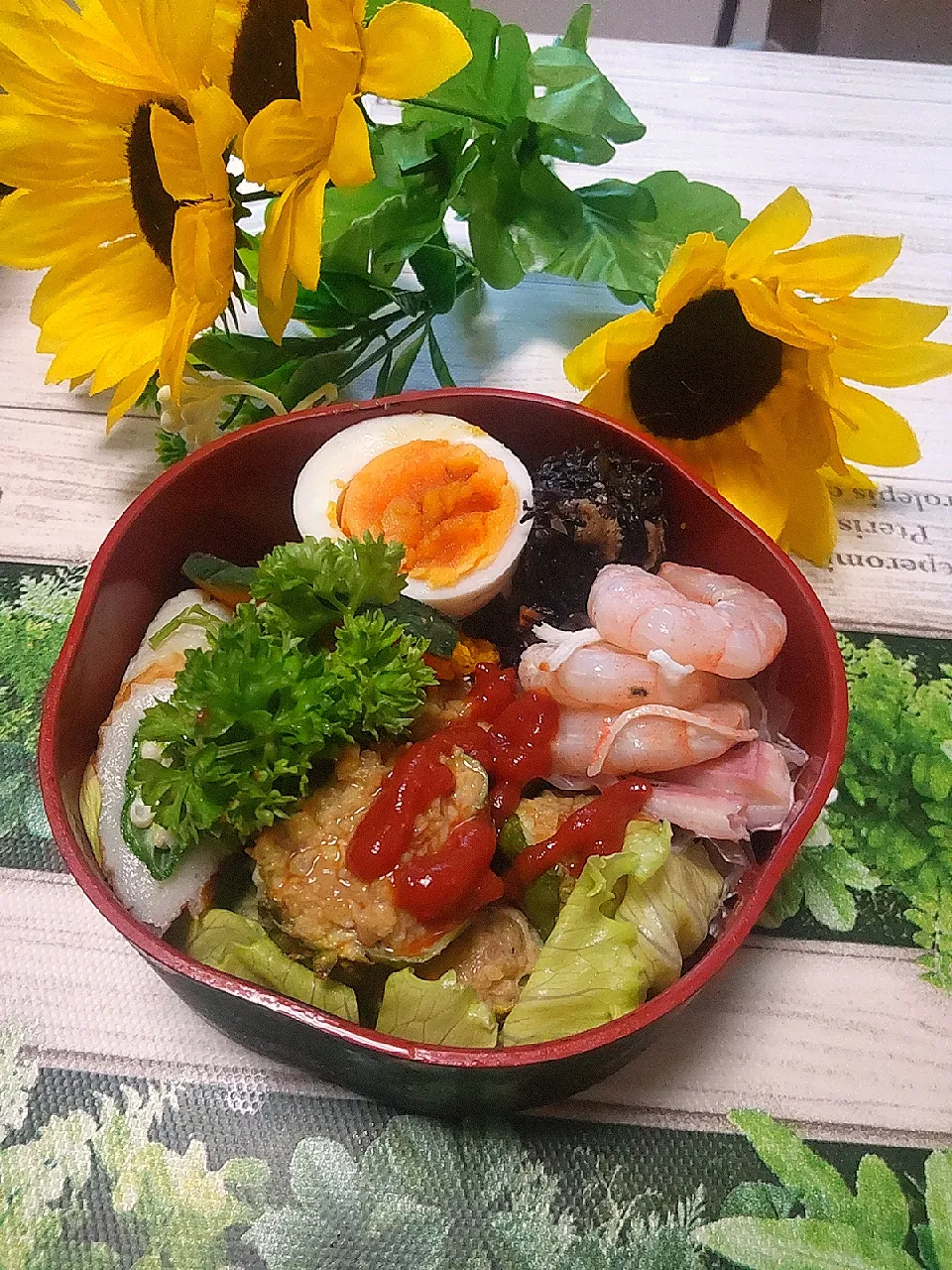 ピーマンの肉詰め弁当|クータンさん