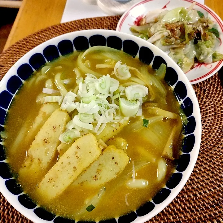 Snapdishの料理写真:かれーうどん。追い飯は自粛|705さん