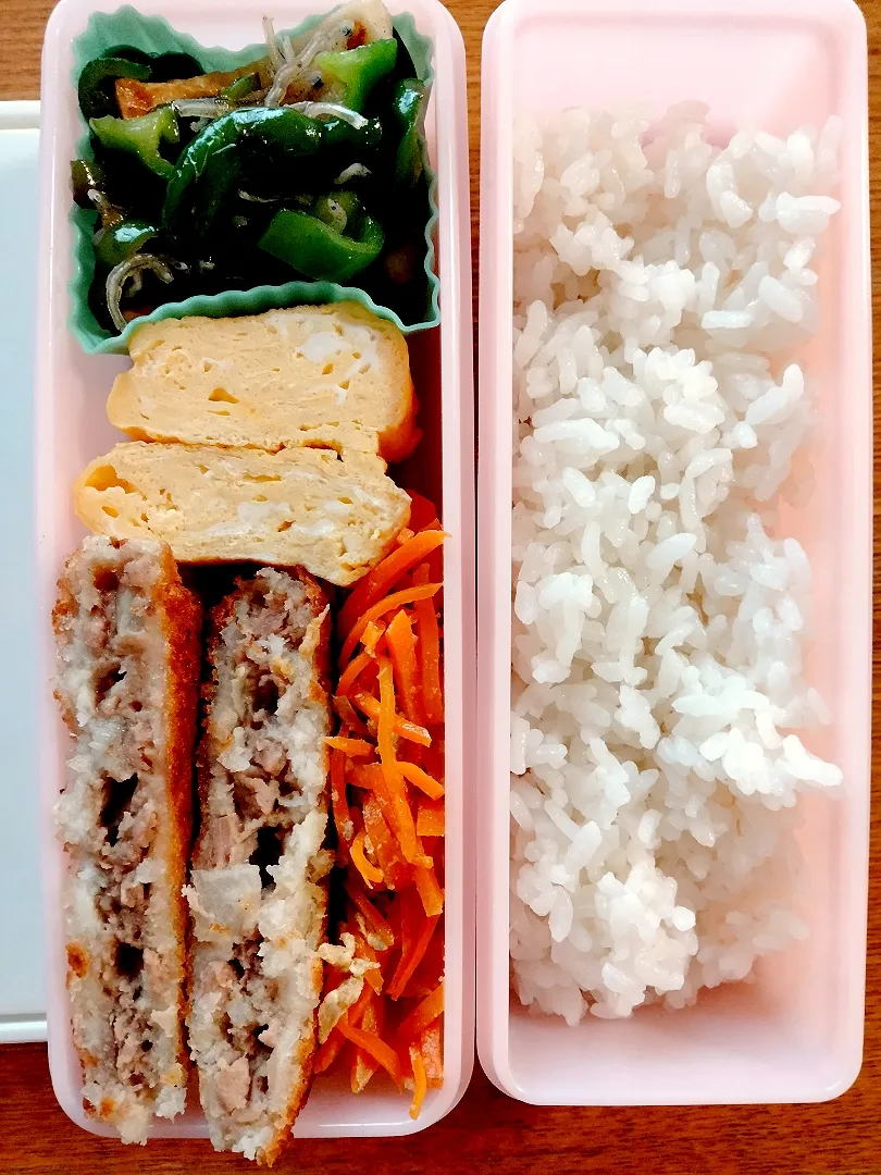 Snapdishの料理写真:末娘に捧ぐ学童お弁当|pigmegさん