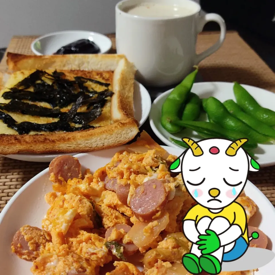 Snapdishの料理写真:卵が先かキムチが先か|Rピージャーさん