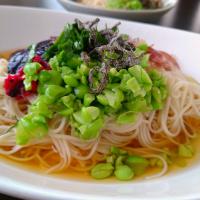古尾谷りかこさんの料理 ずんだそうめん