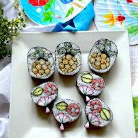 夏の飾り巻き寿司