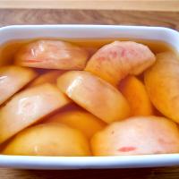 桃の紅茶漬け