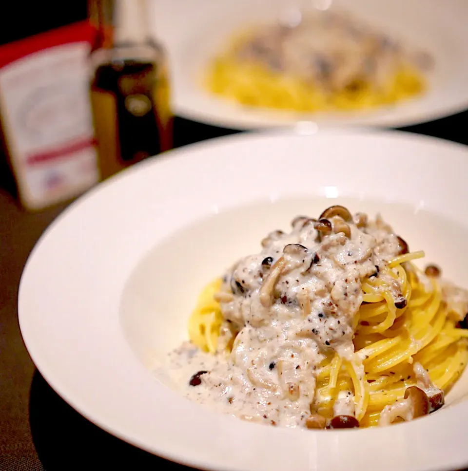 てつやさんの料理 キノコのクリームパスタ|Junさん