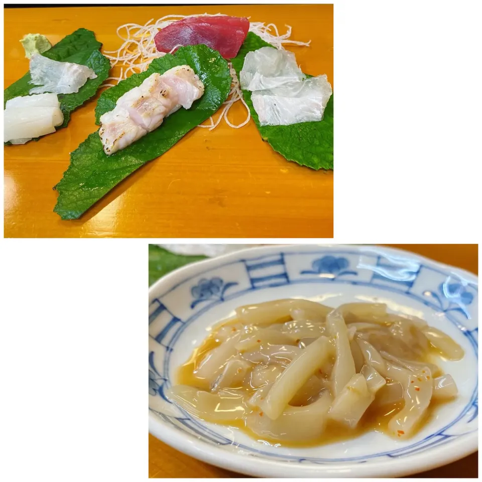 Snapdishの料理写真:お造りと塩辛|麻紀子さん