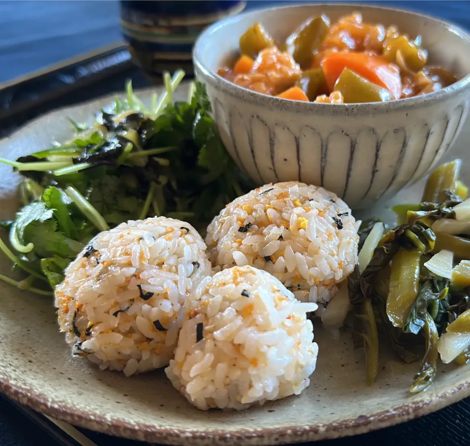 Snapdishの料理写真:酢鶏の昼ご飯|くまちゃんさん