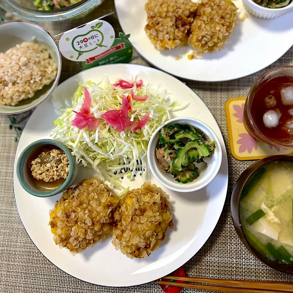 やってみたかった大豆ミートでコロッケ😋|noeさん