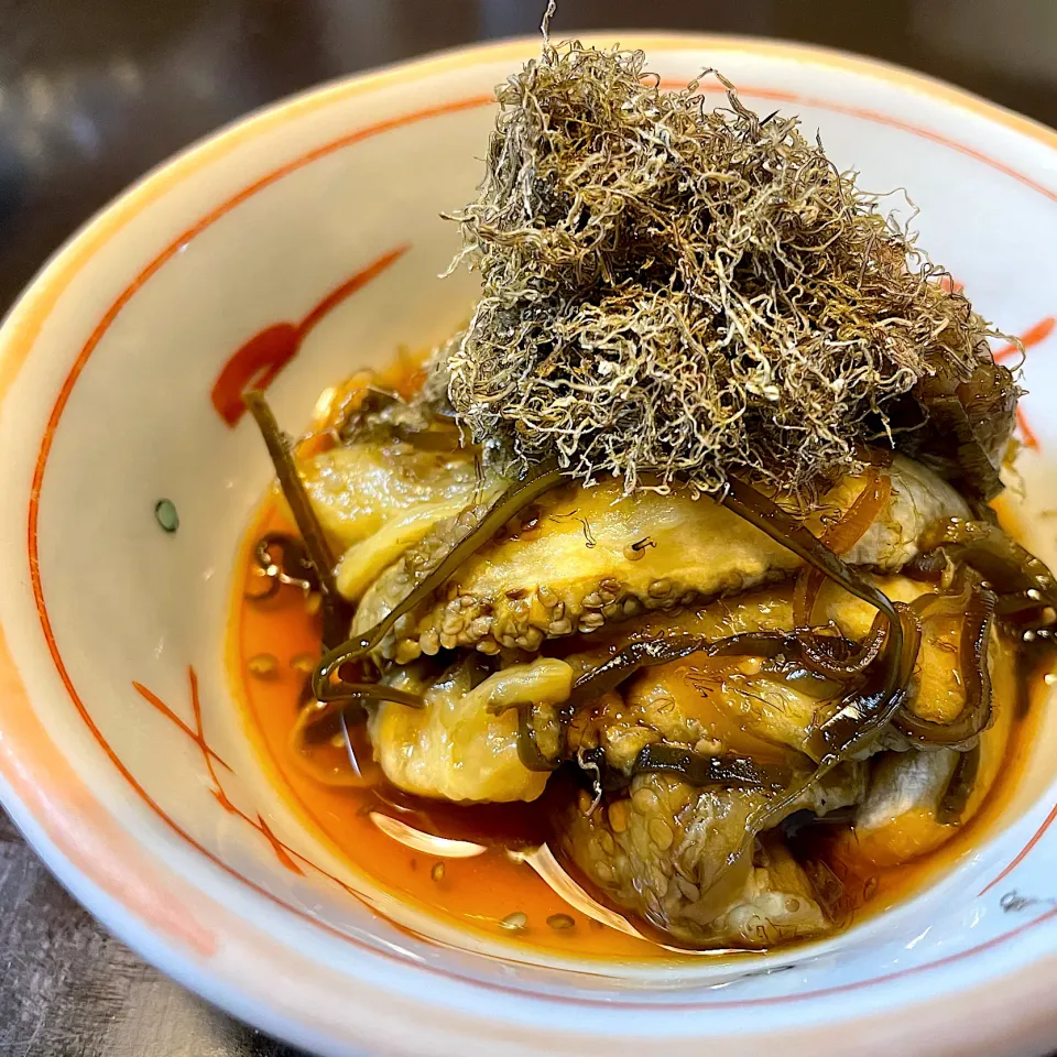 焼きなすの塩昆布和え　とろろ昆布乗せ|DKさん