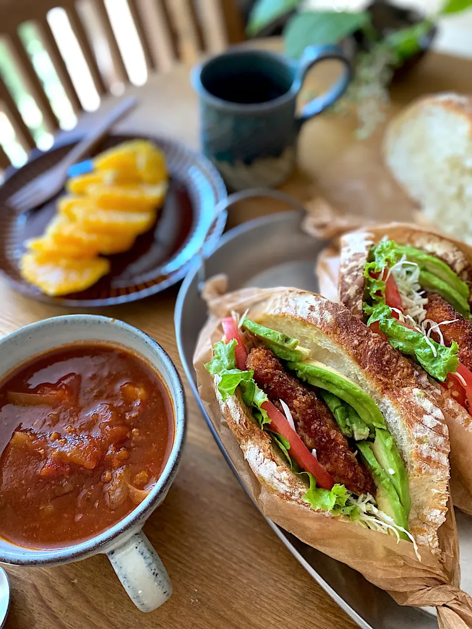 Snapdishの料理写真:サンドイッチ🌿|shakuyaku33443344さん