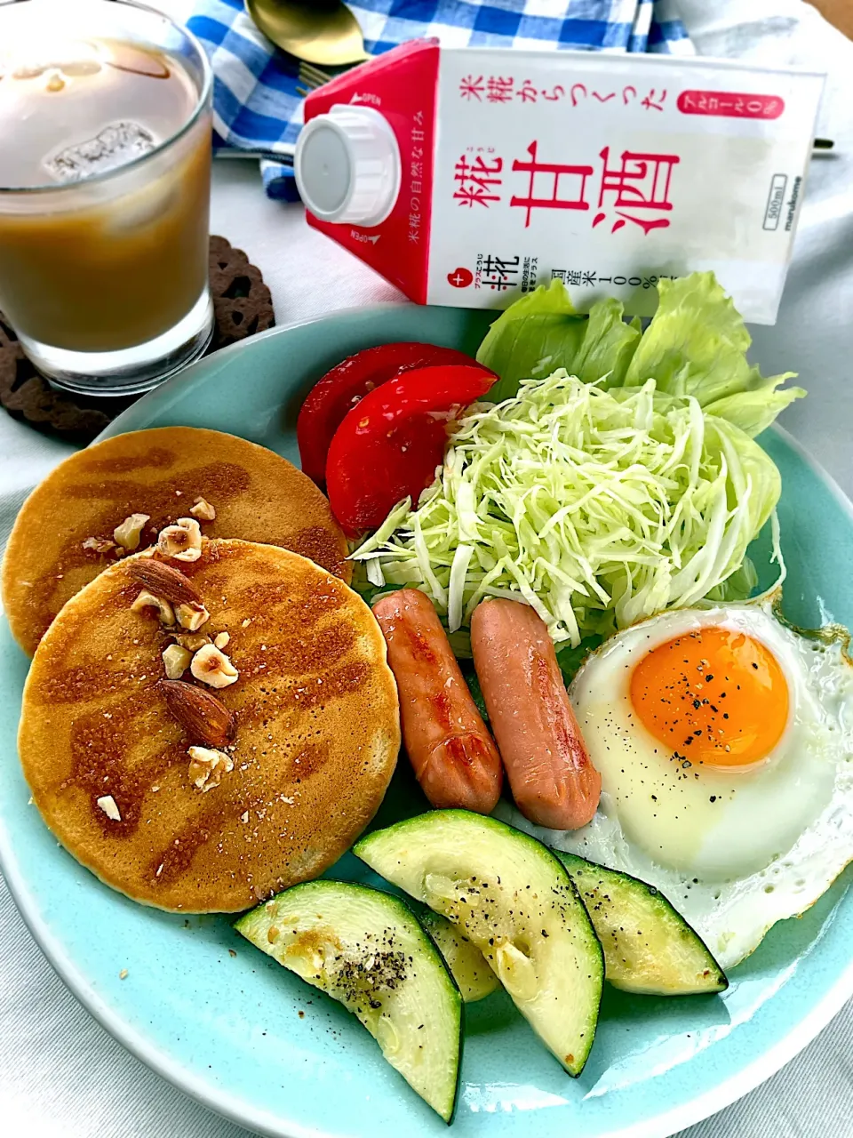 糀甘酒カフェオレ☆パンケーキ|スイーツポテトさん