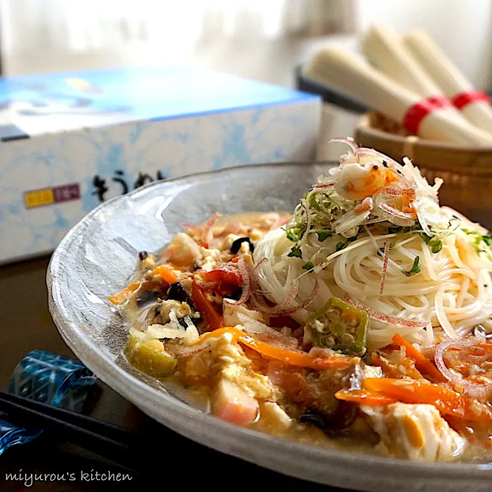 サミカさんの料理 冷たいサンラータン素麺|由美さん