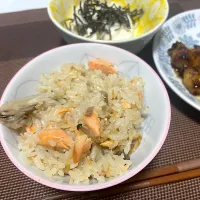 鮭ときのこの炊き込みご飯|ゆうさん