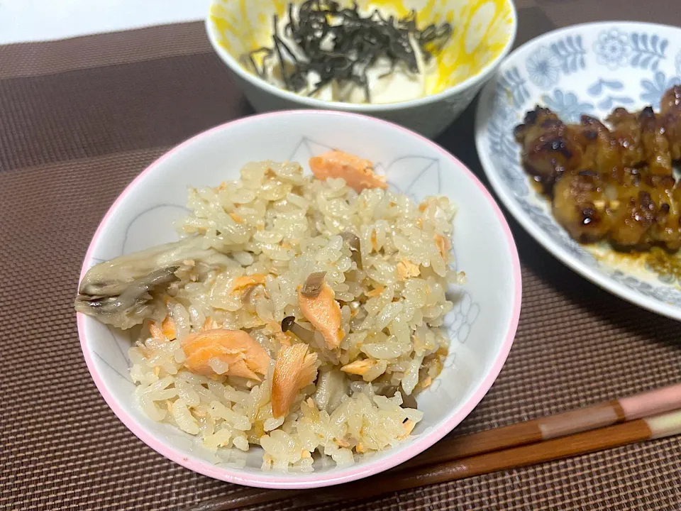 鮭ときのこの炊き込みご飯|ゆうさん