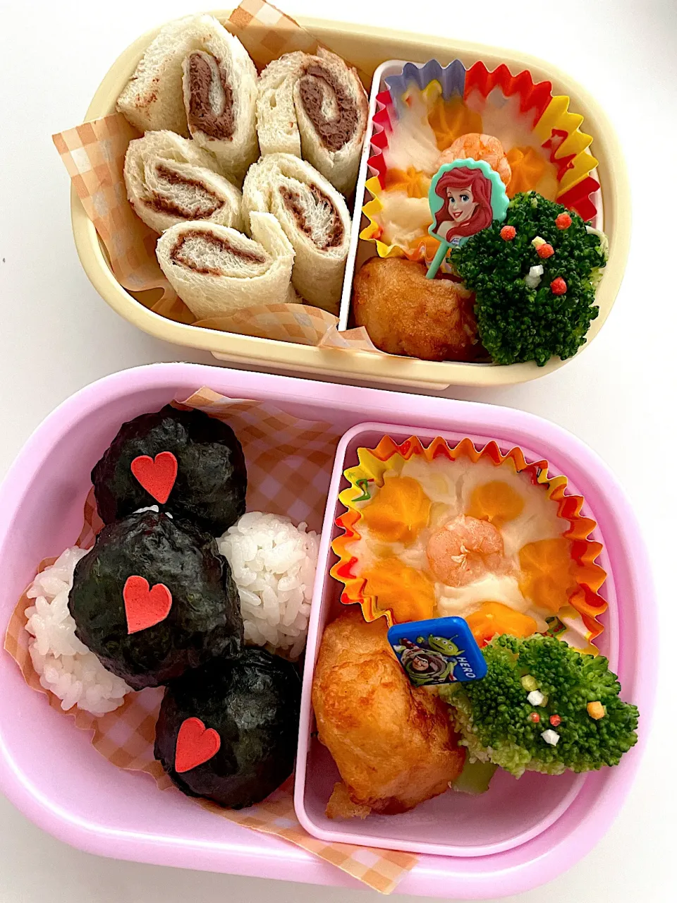 子供弁当🍱おにぎり、チョコサンド|mari＊yuakitoさん