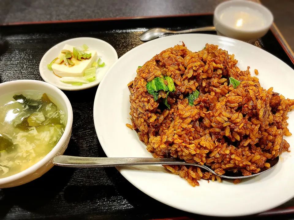 Snapdishの料理写真:チャーシュー炒飯セット ¥750|Blue Moon Caféさん