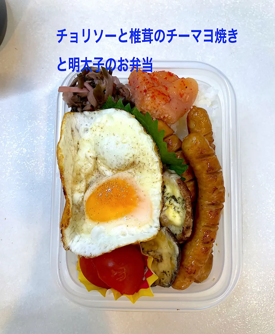 チョリソーと椎茸チーマヨ焼き弁当|tomorincoさん