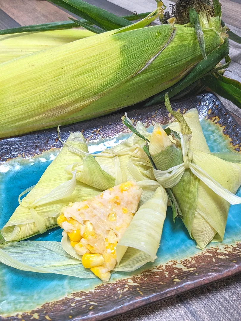 七海さんの料理 とうもろこしの包み蒸し🌽|ひとみんΨ(*´∀｀)Ψさん