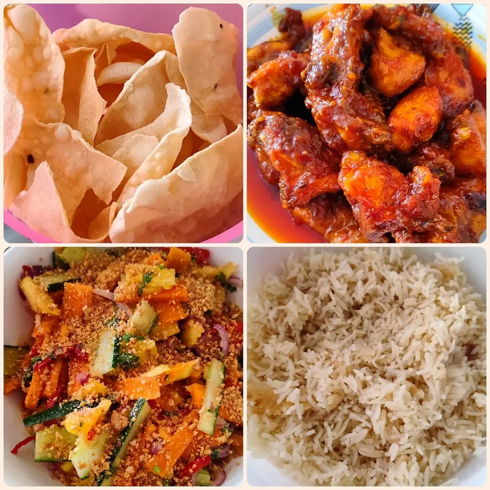 Nasi Kenduri
- Nasi Minyak
- Ayam Masak Merah
- Acar Timun
- Papadom|simatasepetさん