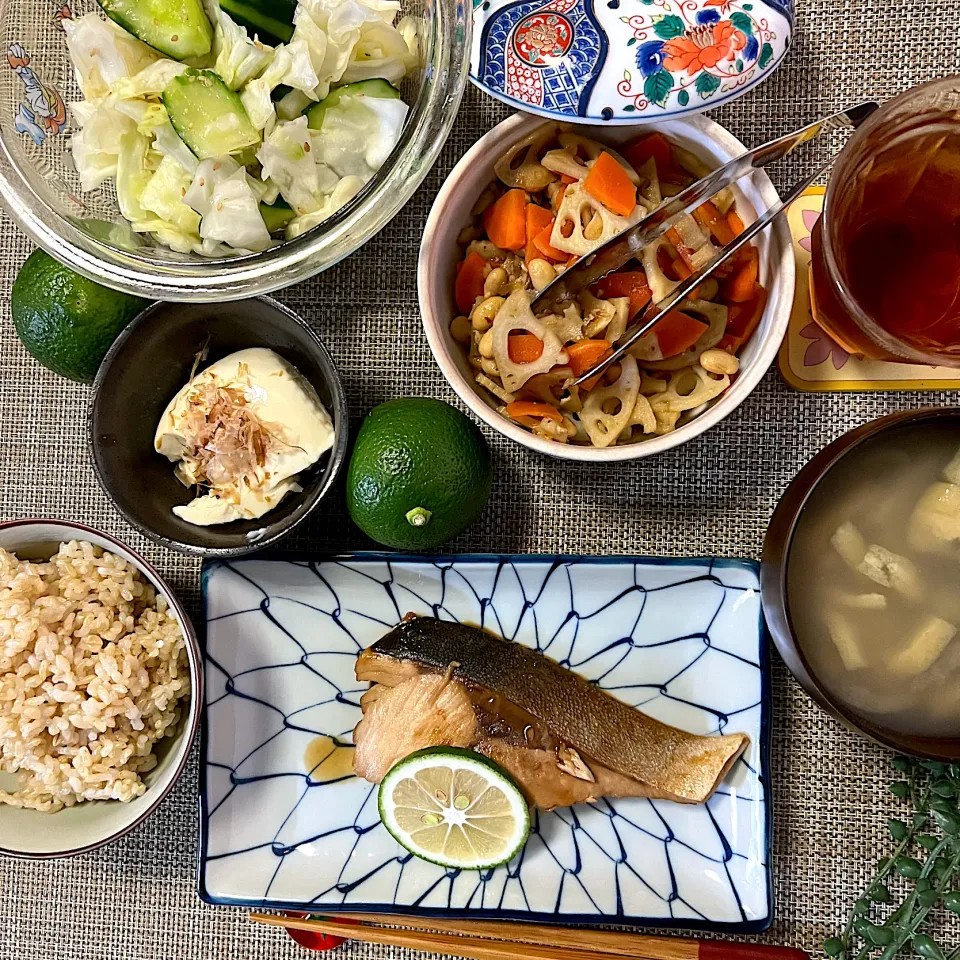 何ちゃってカボスぶり定食🤣|noeさん