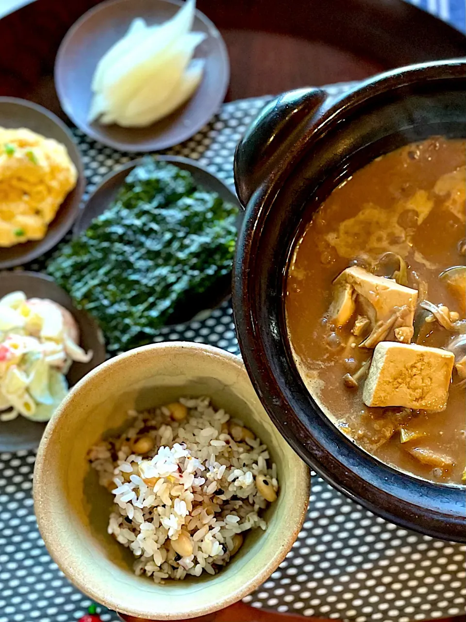 テンジャンチゲ(韓国風味噌汁)で韓国定食|酒好きさん