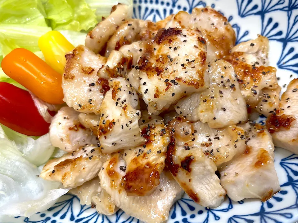 Snapdishの料理写真:鶏むね肉のうま塩炒め|Yanさん