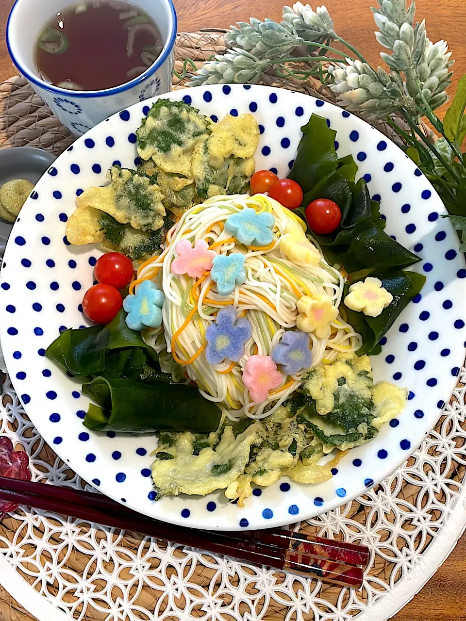 手作り麺つゆでソーメンランチ🌼🌼🌻🌻|🌼はなちゃん🌼さん