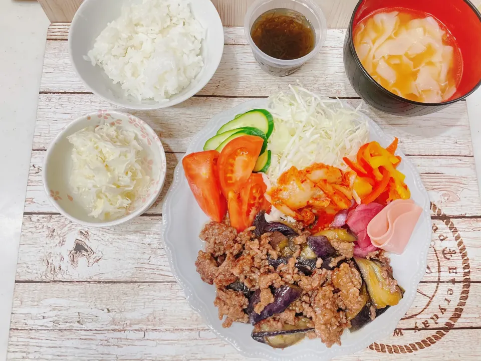 ひき肉と茄子の甘辛味噌炒め|chou  chouさん