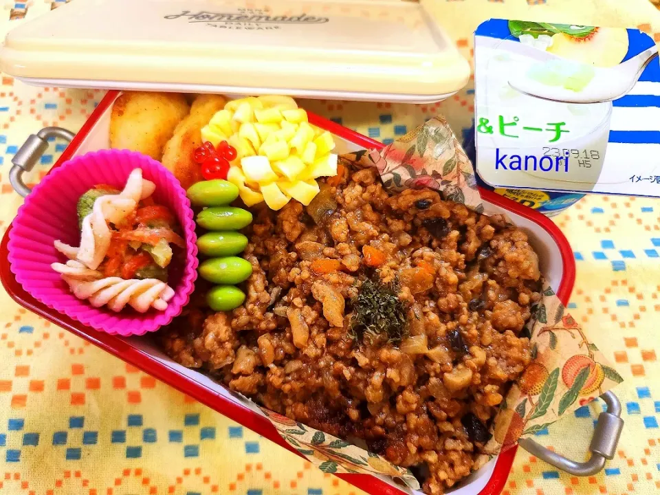 JK弁当７０～土曜授業はキーマカレー|かのりさん