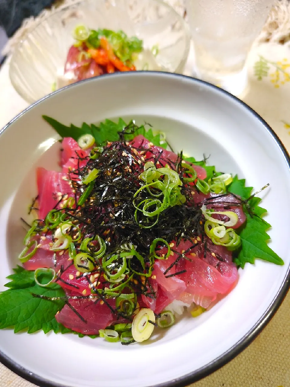 天然マグロ切落し丼|粉雪くるみさん