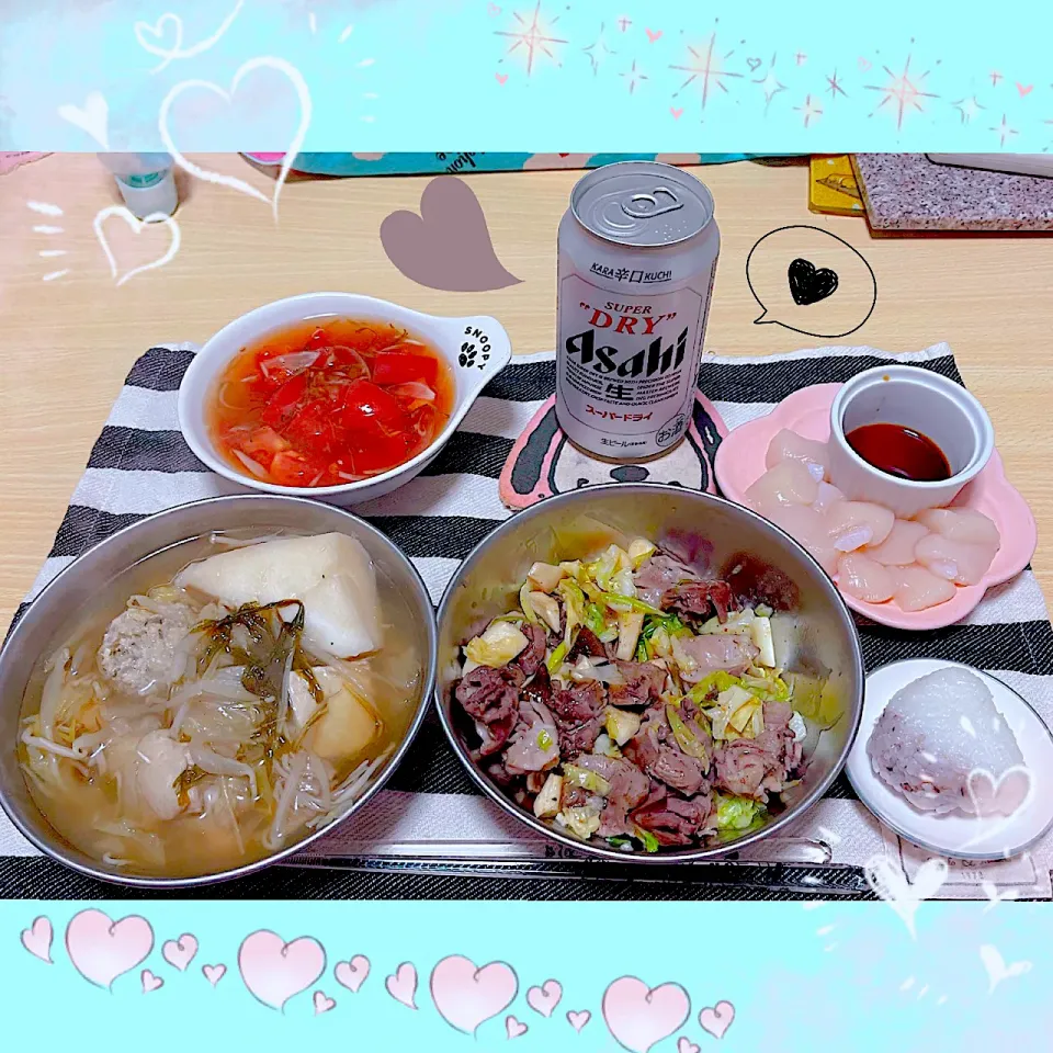 Snapdishの料理写真:９／２ ｓａｔ 晩ごはん🍴＊○°|rinaronarさん