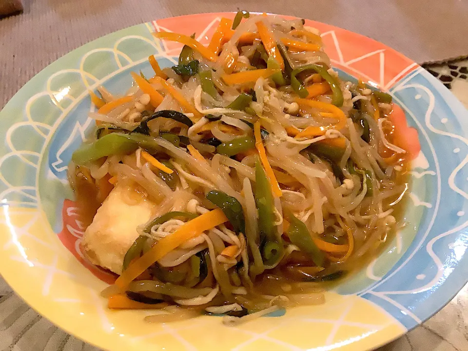 厚揚げの野菜餡掛け😋|アライさんさん