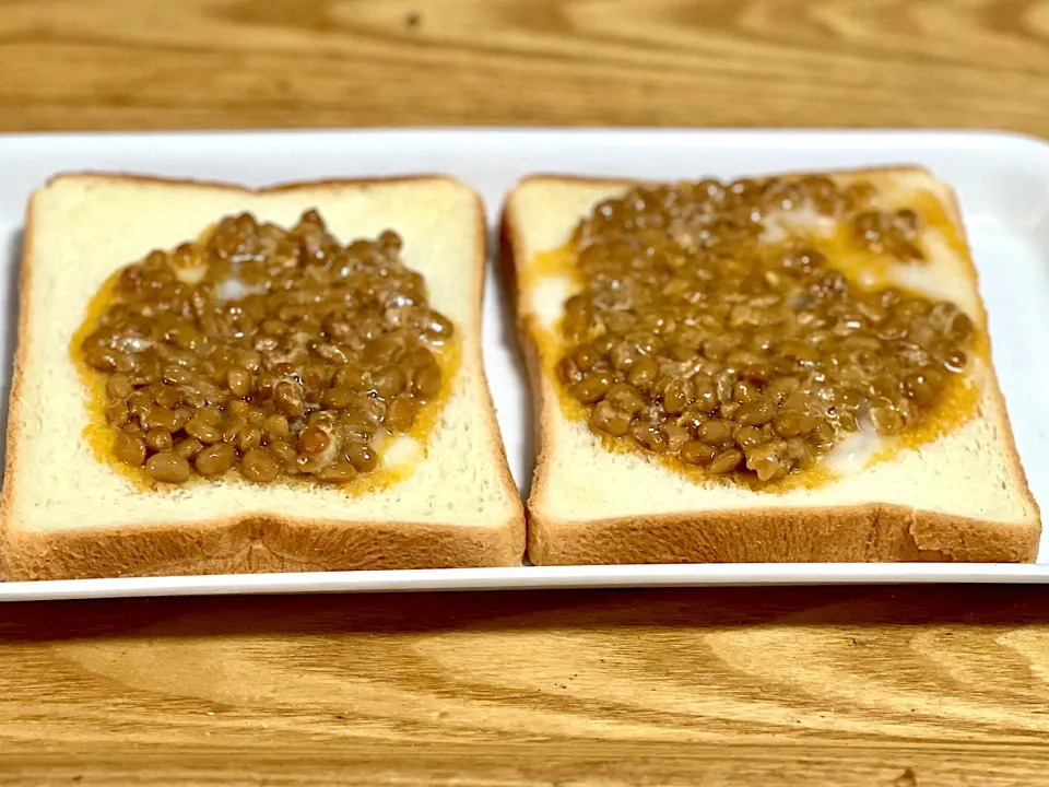 ☆納豆トースト|まぁたんさん