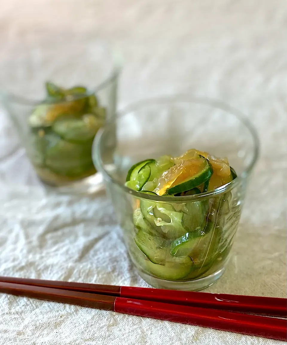 胡瓜とクラゲの中華酢の物|かっちゃん杉さん