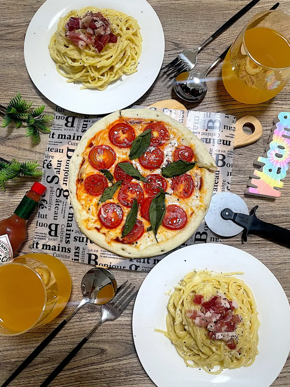 Snapdishの料理写真:朝ごはん🍕🍝|こちちゃん💎🩷さん