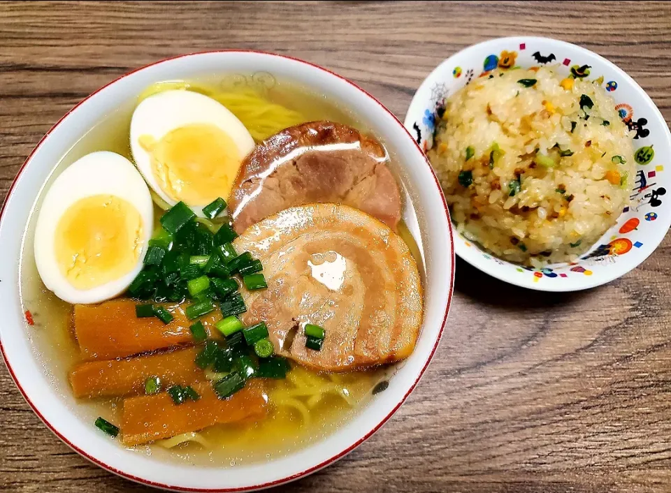 鯛だしラーメン&ミニ炒飯|バンビさん