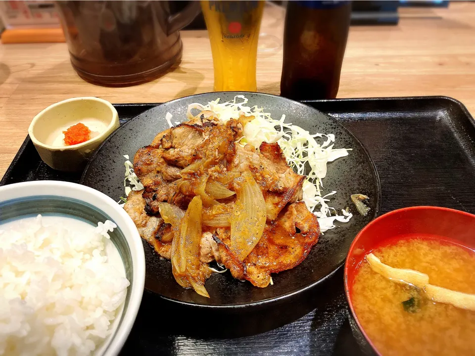 しょうが焼定食 並盛 ¥858|Blue Moon Caféさん