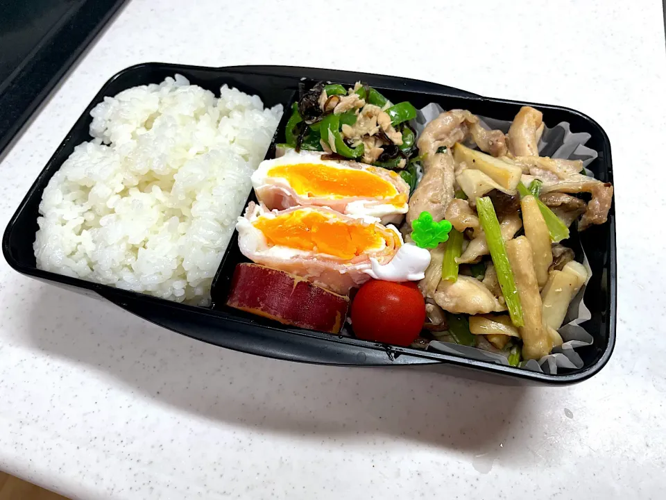 Snapdishの料理写真:9/4 彼氏弁当⁂セセリの塩焼き弁当|ゆさん