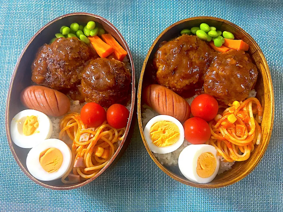 Snapdishの料理写真:煮込みハンバーグ弁当|ジャイママさん